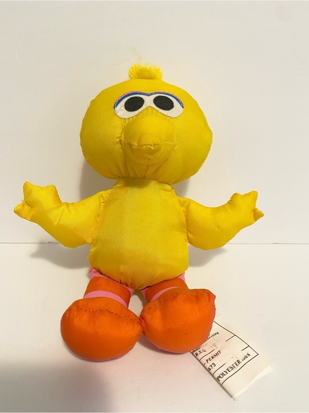 1993 Hasbro Kid Dimension Mini Big Bird Parachute Fabric Plush Sesame Street 6β